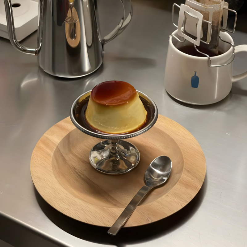 304ステンレスアイスクリームカップIceCreamCup布丁カップ高足デザートカップアイスクリームカップ復古ハンマーポイント|undefined