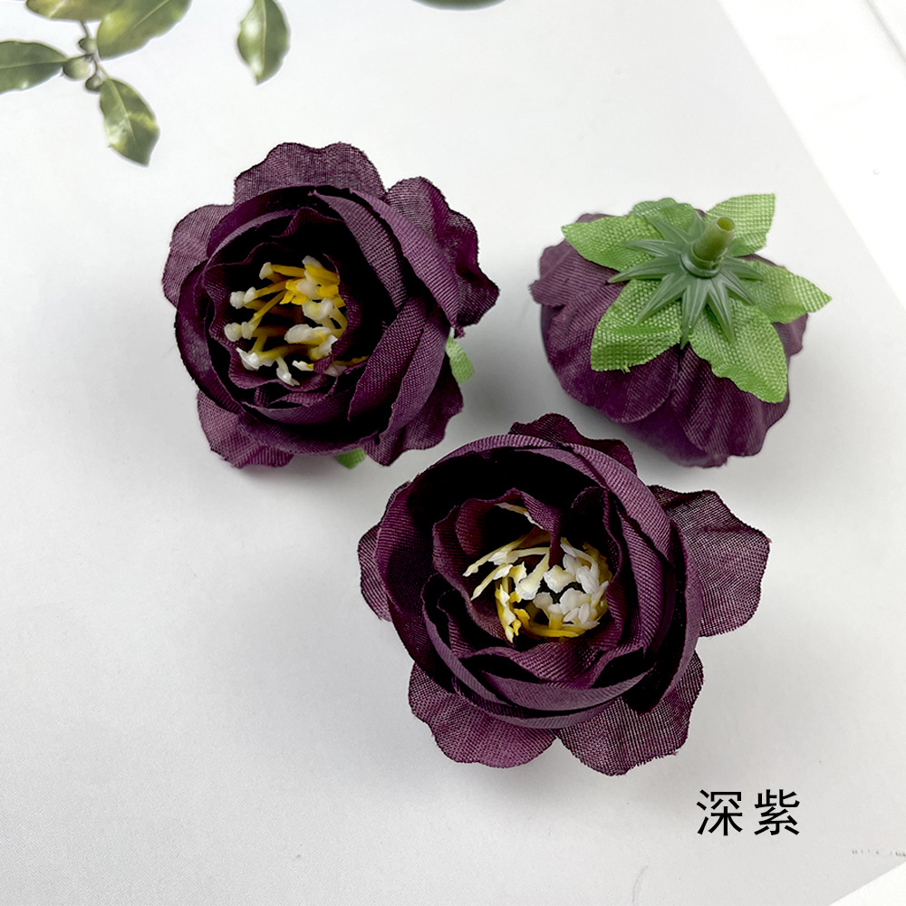 Hot sale retro brote de té de rosas DIY pecho material de tocado de flores de la pared de la sala de bodas arreglos de flores de fotografía adornos pequeños