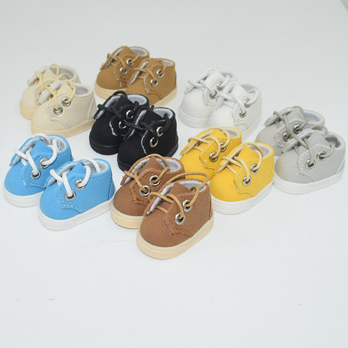 New 30cm Jointed Doll Shoes 15cm Cotton Doll Casual Low Top Leather Shoes 6 Points BJD Doll Accessories