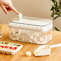 Cross-border new pressing ice cube tray household refrigerator storage ice box ice cube maker with lid ice cube tray silicone ice mold