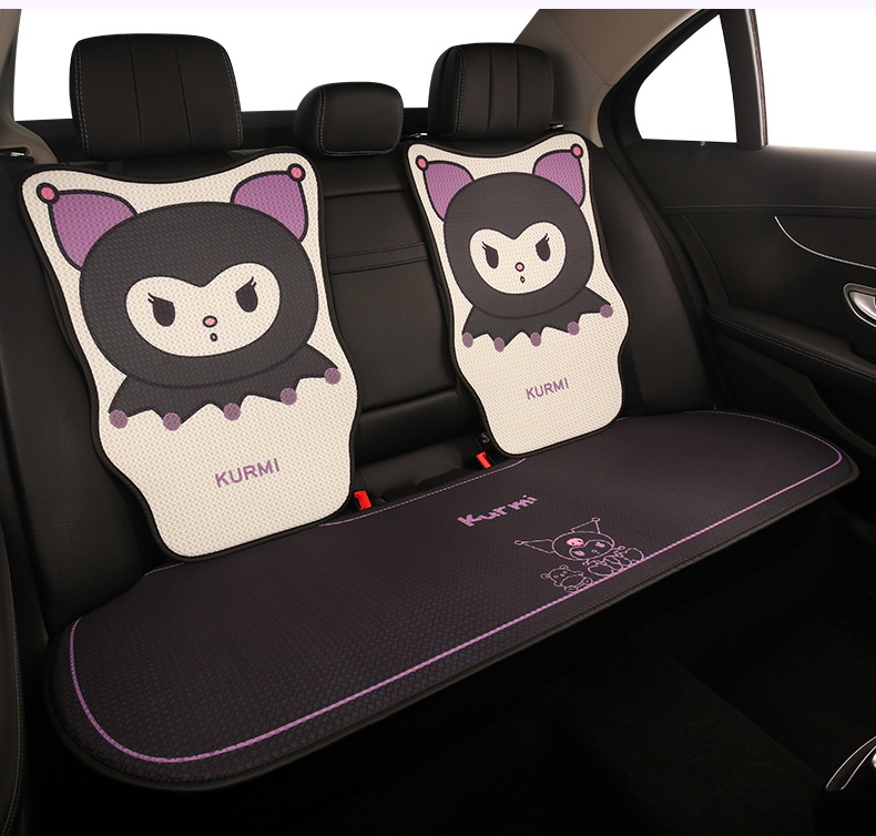 Kuromi Car Seat Cushion, Universal for All Seasons, Cute Cartoon Seat Cushion, Summer Breathable Seat Cover, Women's Rear Seat Cover