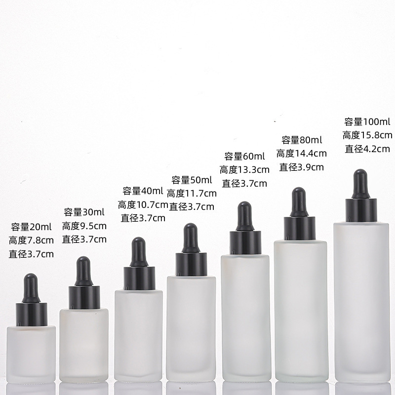 メーカー卸売つや消しエッセンシャルオイルボトルフラットショルダーローションボトルスポイトボトルスキンケアエッセンススポイトガラスボトル|undefined