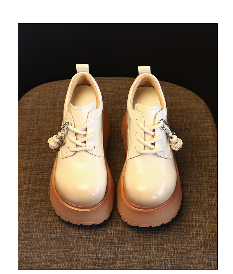 Giày loafer nữ đế dày tăng chiều cao phong cách Hàn Quốc — màu đen chi tiết 18