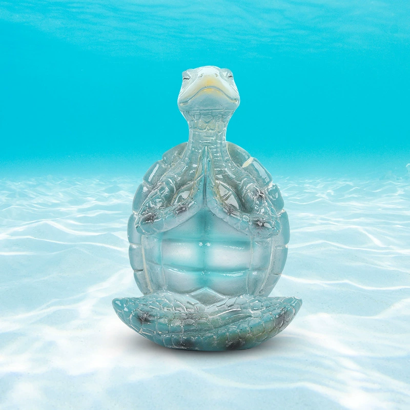 Трансграничная медитация черепаха творческие украшения медитация черепаха медитация Смола ремесла Моделирование статуи животных украшения