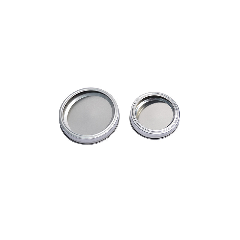 Amazon transfronterizo en stock tarro de albañil tapa de hojalata sello dividido cubierta redonda de metal anillo cubierta de hierro