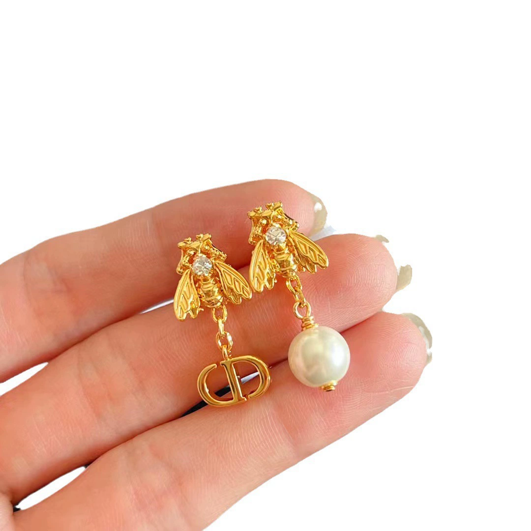 Серьги из жемчуга, ретро золотая серебряная игла, образец серебра 925, розовое золото, оптовая торговля