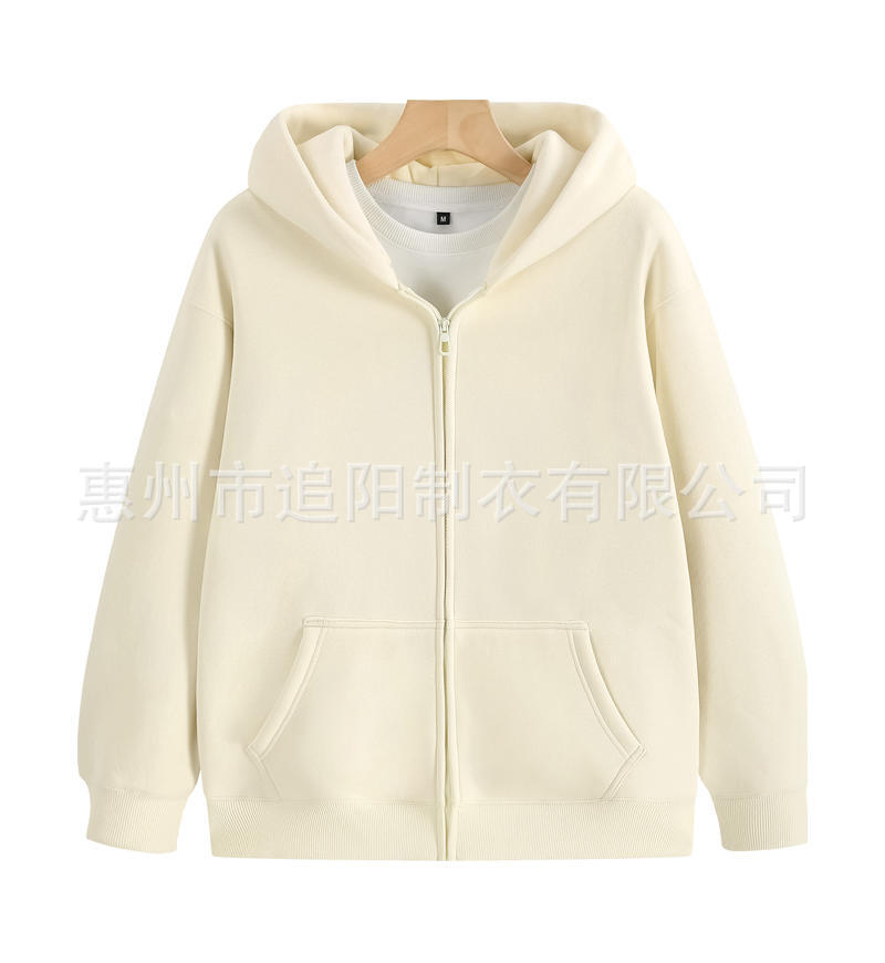 Otoño y invierno con capuz cardigan con cremallera suéter logotipo impreso personalizado hombre y mujer ropa corporativa ropa de trabajo ropa de equipo personalizada