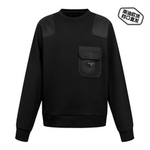 24prd三角标尼龙卫衣欧洲站秋冬新款高端休闲运动男女轻奢圆领口