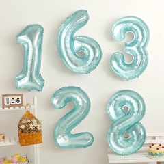 32インチブルークリスタルゼリーデジタルバルーン屋外赤ちゃん誕生日パーティー写真撮影背景装飾シーン配置