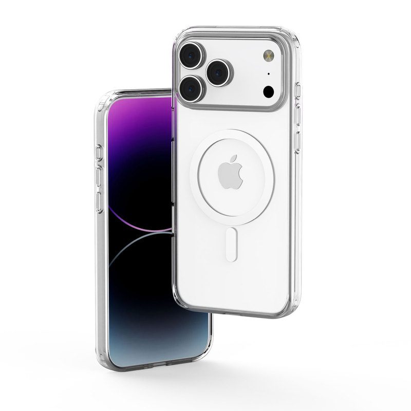 适用苹果17ProMax磁吸ai触摸按键iphone17手机壳透明全包保护套|undefined