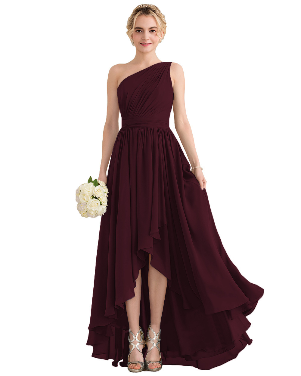Vestido de noche para mujeres verano 2026 nuevo temperamento hombro pequeño cola celebridad fiesta de cumpleaños vestido diario