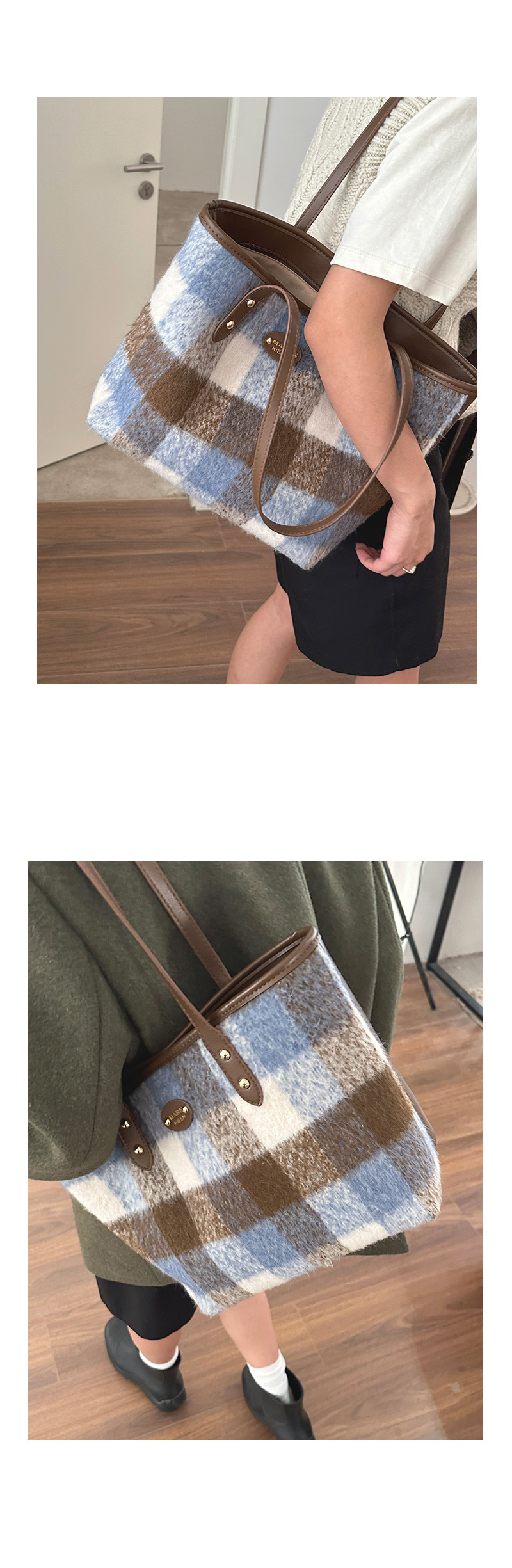 Koreanische High-End-Version mit hoher Kapazität, tragbar für Damen 2023, modische Umhängetasche aus Wollkaro_voghion.com