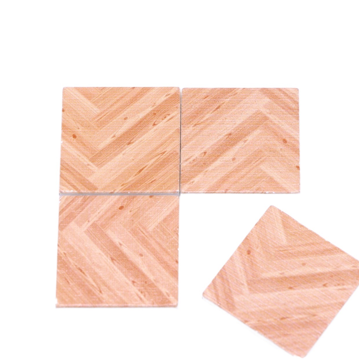 Cross-border simulación de casa de muñecas mini piso de madera OB11 escena en miniatura imitación retro grano de madera azulejo accesorios de tiro