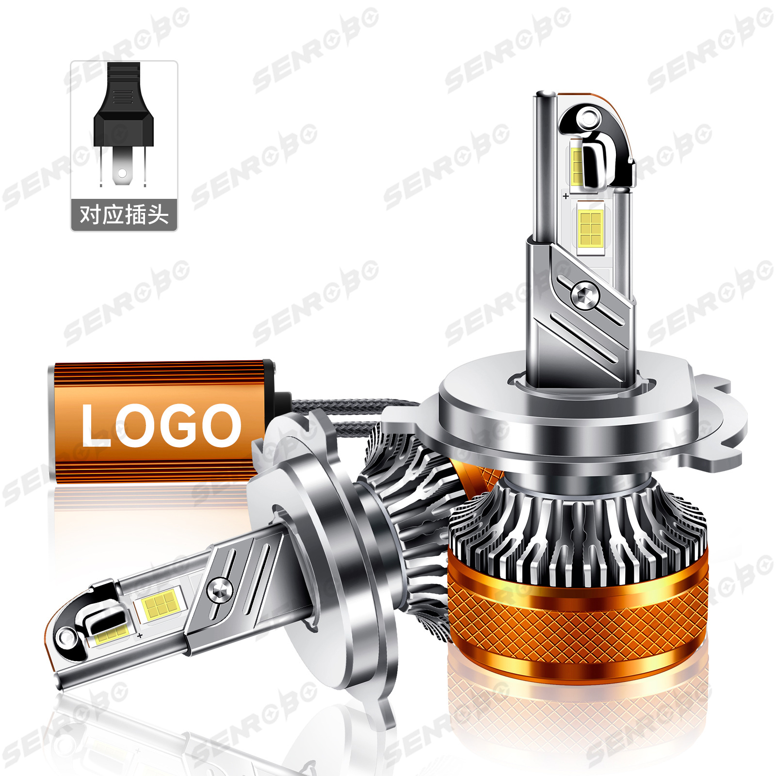 Transfronterizos dedicados a los faros super brillantes para automóviles, bombillas de luz alta H4 H7H1 9005