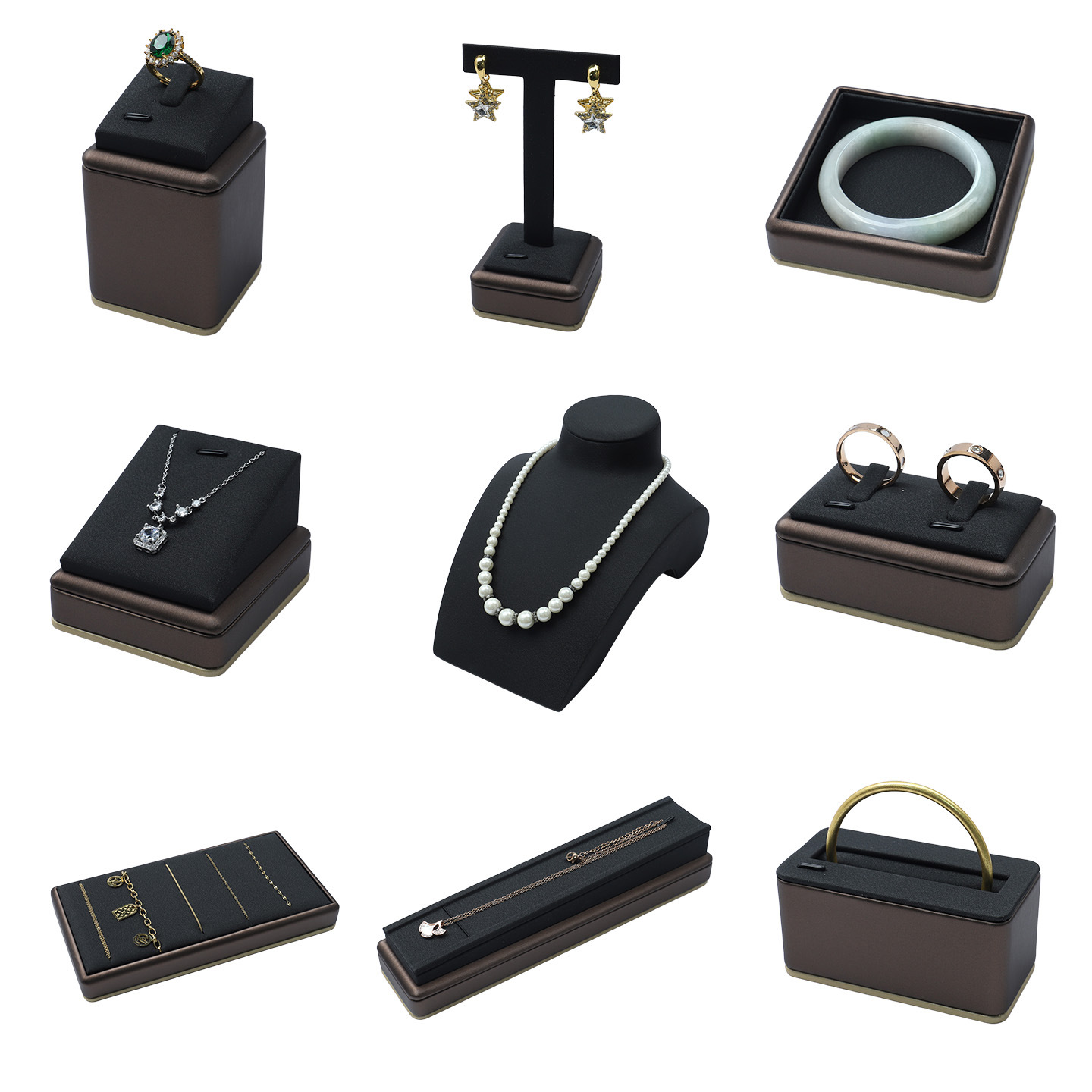 Estante de exhibición de joyas en el mostrador de joyas de sentido superior, collar de pulsera colgante de anillo, pendientes de exhibición de accesorios, estante de joyas image 2