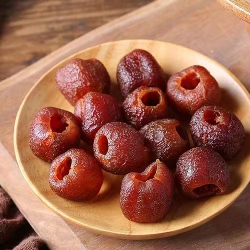 Hollow hawthorn fruit chew 500g. Individually packaged. Candied fruit. Cool fruit. Pitted. No added sugar. No additives. Soft