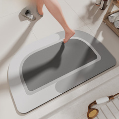 Cross-border soft diatomaceous earth bathroom water-absorbing mat toilet bathroom door foot mat household anti-slip bathroom mat