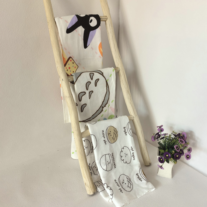 Japan Totoro Gigi Cat Cotton Class A Gauze Loop Square Bath Towel Baby Summer Blanket