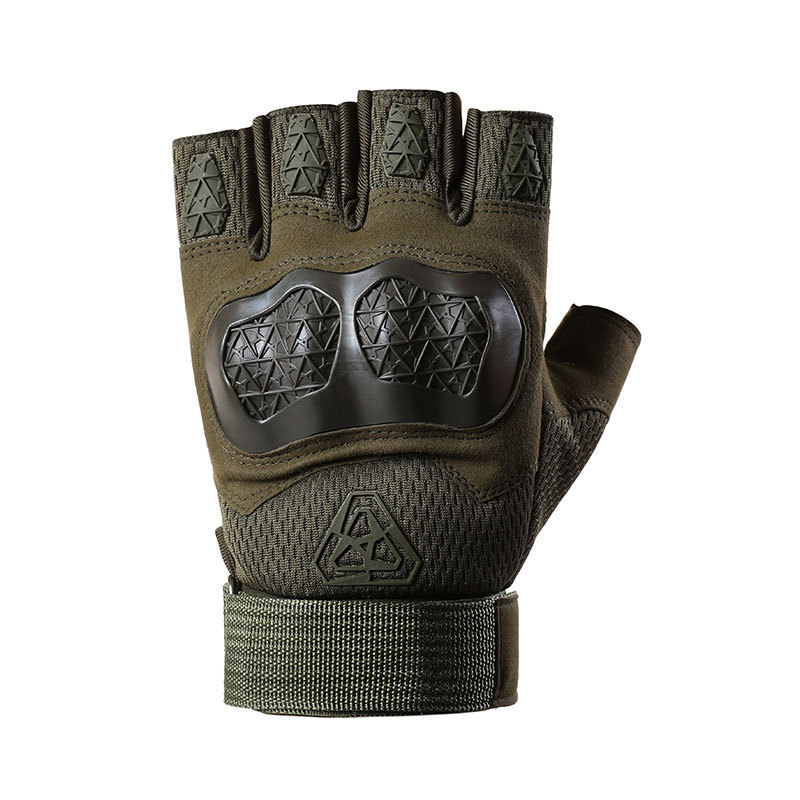 Táctico de medio dedo para hombre, ciclismo deportivo, gimnasio, bicicleta de verano, equipo de carcasa dura, guantes protectores retro