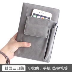 跨境創意文具多口袋記事本商務多功能筆記本日記本辦公會議記錄本
