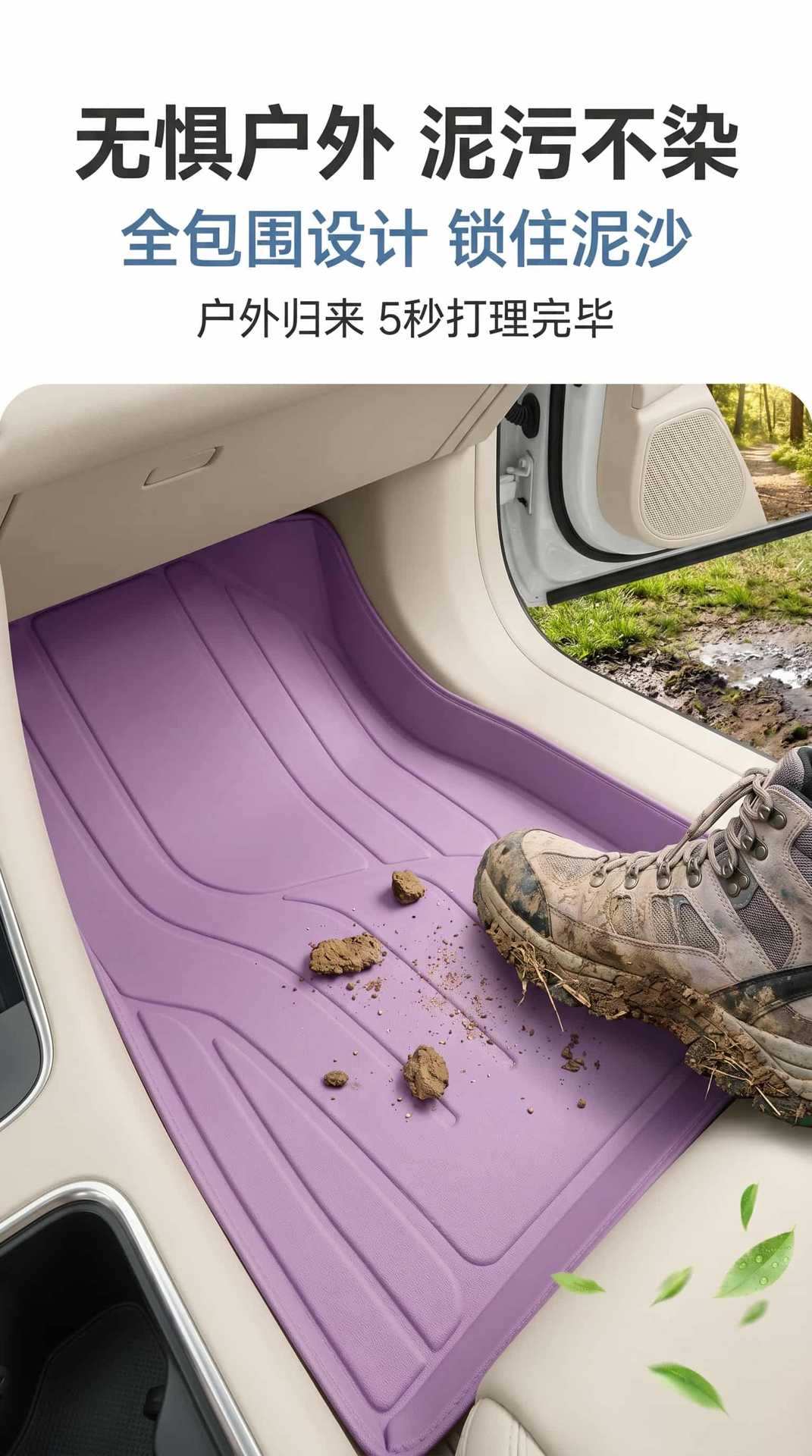 Tpe Floor Mats for the Shangjie Z7 Model, Waterproof and Dustproof Car Interior Accessories, Yellow Tpe Floor Mats