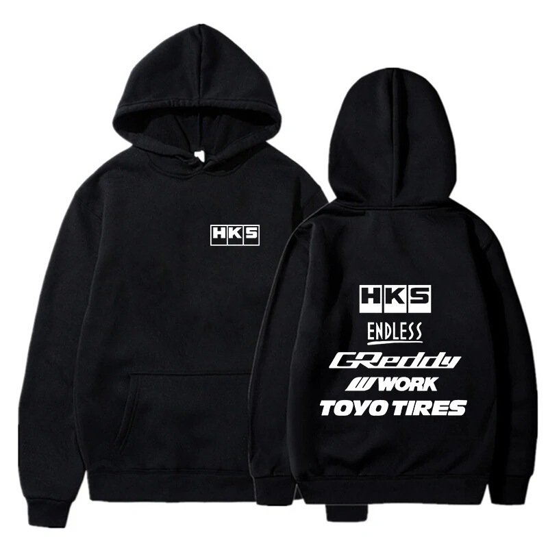 New Men's Cool Hoodie Japanese Jdm Modified Car Hks Endless Hoodie Men's Women's Retro Casual