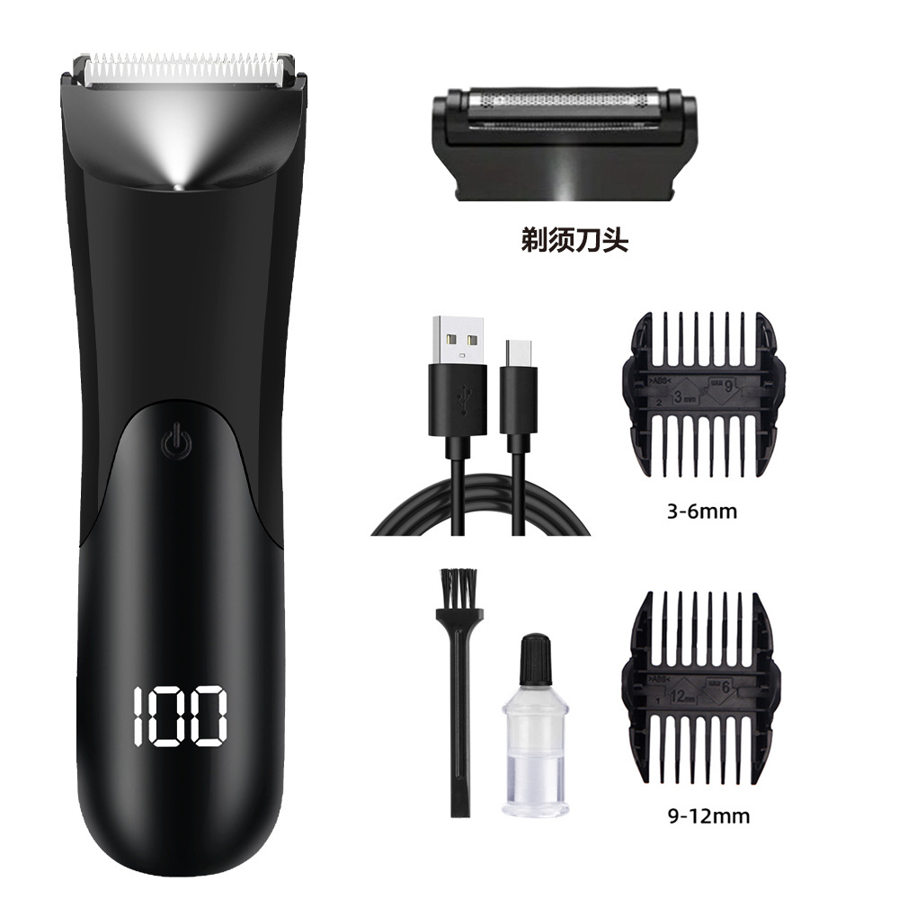 Nuevo recortador de vello corporal transfronterizo recortador privado con pantalla digital LCD inteligente