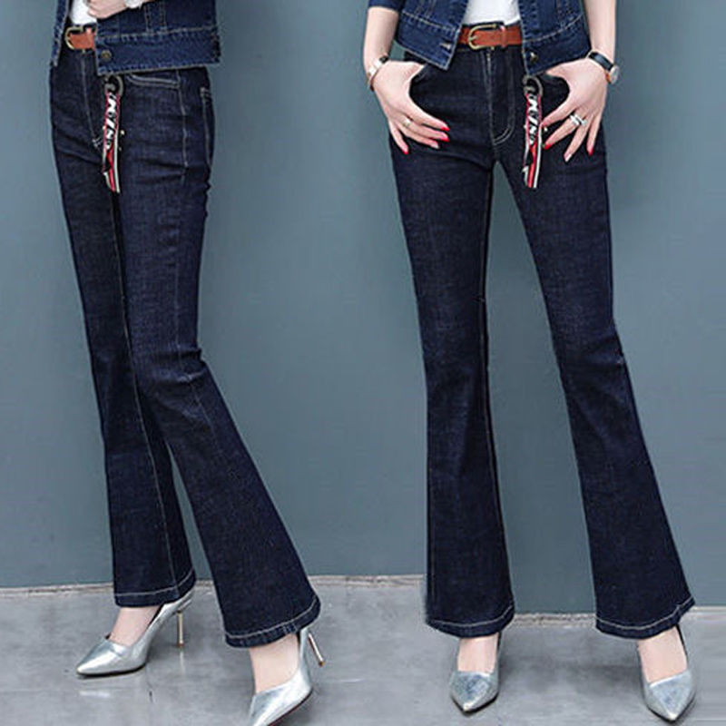 Jeans Women's Spring and Autumn 2022 New Korean Style Women's Slimming Loose Split All-match Casual Tight Horn Pants