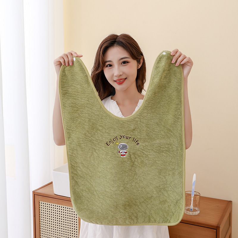 新しい大人用ウォッシュタオルよだれかけ、防水、歯磨き、洗顔、濡れない服、汚れ防止、多機能タオル、洗顔タオル|undefined