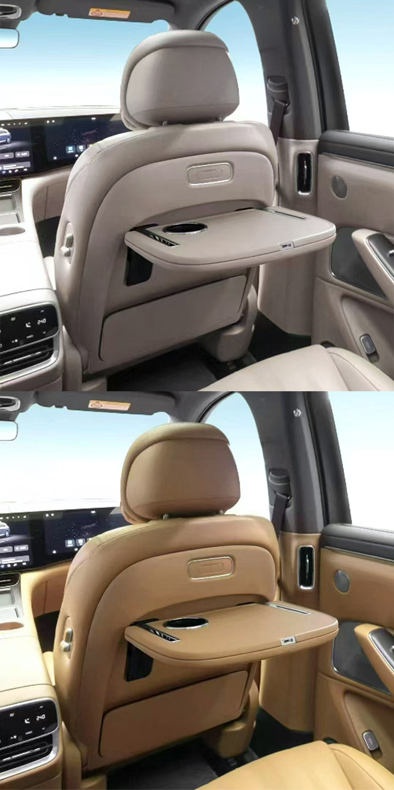 Suitable for Wenjie M8 Car Rear Small Table Wireless Charging Foldableing Multi-Functional Small Table Dining Table Office