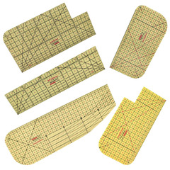 Kolling high temperature ruler high temperature resistant 160° ironing regular ruler splicing seam clothing tool ruler 10*2.5 inches