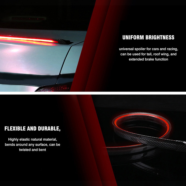 Red light car tail carbon fiber non-perforated tail light driving light modified streamer turn signal high-position brake light