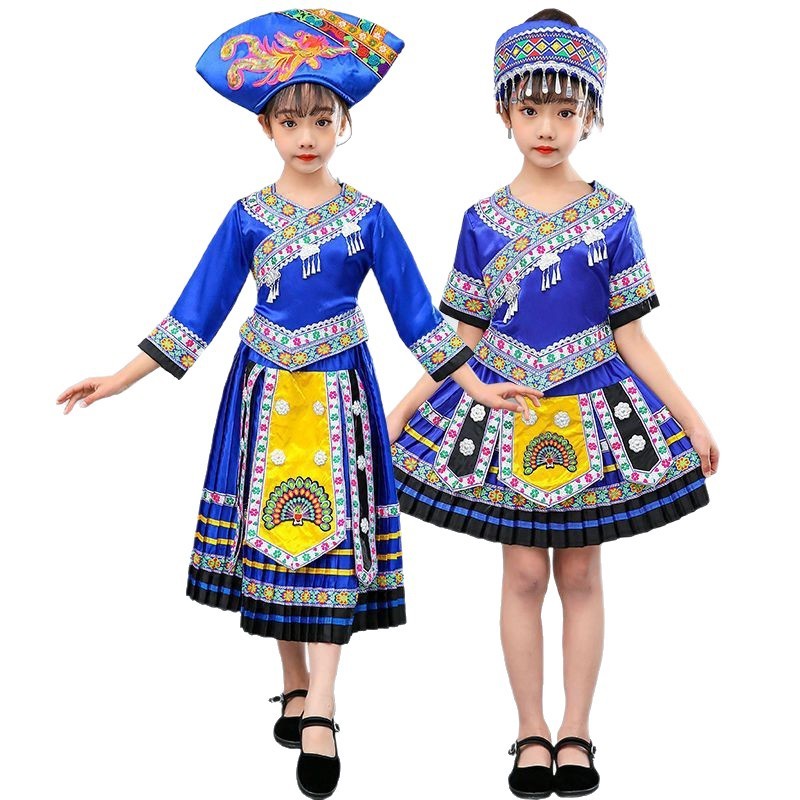 子供用少数民族衣装 56 民族舞踊衣装 ミャオ族 チベット族 オン族 タイ族 広西チワン族の踊り|undefined