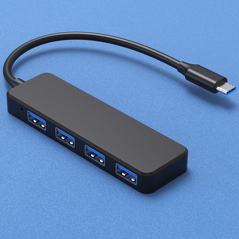 USBHUB One-Pull Quadsplitter Tipo-CUSB - Hub de extensión Negro Multi-Interfaz Multifunción