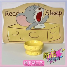 奶酪猫碗陶瓷猫食盆粮碗水碗高脚斜口保护颈椎防打翻大口径狗碗