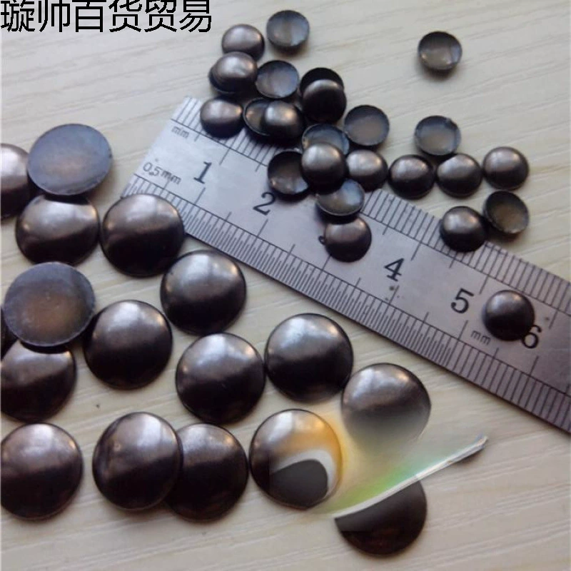 M плоские круглые полукруглые заклепки для горячего тиснения для одежды, обуви, сумок, медные детали для горячего тиснения, аксессуары для самостоятельного изготовления, стразы для горячего тиснения для одежды, материал для горячего тиснения, цвет пистолета.