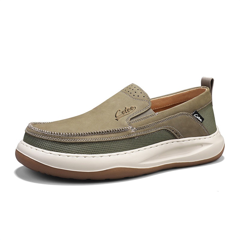 Diseñador 2025 Four Seasons Low-top Cross-border Business Casual Zapatos de cuero de corte retro Zapatos de cuero para hombres