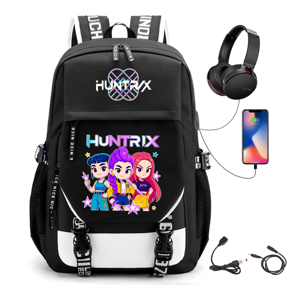 Comercio exterior transfronterizo KPOP Caza de brujas película impresión perimetral mochila mochila escolar mochila USB