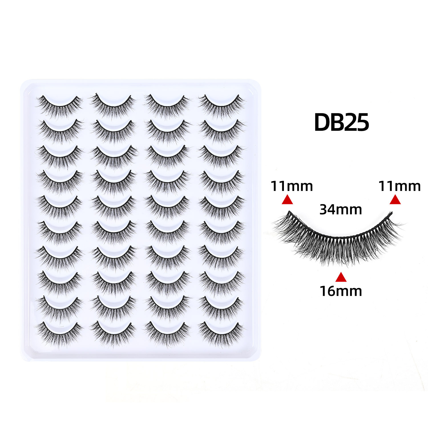 Gran capacidad de comercio exterior de Europa y los Estados Unidos una sola pieza de pestañas falsas tridimensionales curvas naturales cortas auto-injerto a pestañas peludas