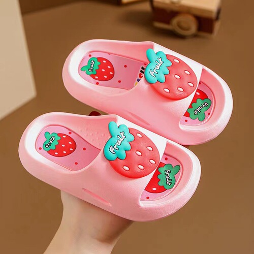  new children's slippers for men and women 3-12 years old, large and medium-sized children, non-slip baby cartoon dinosaur soft bottom summer slippers