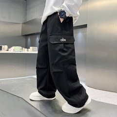 男童秋季工装裤2025新款中大童秋装宽松男孩春秋款儿童直筒裤子潮
