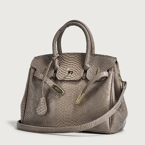 Cross-border python leather platinum bag  autumn and winter new European and American trend large capacity top-handle bag versatile large capacity women's bag