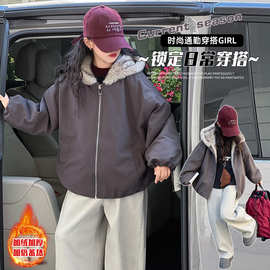 儿童仿皮草外套女童加绒加厚皮毛大衣洋气女大童冬装双面穿毛毛衣