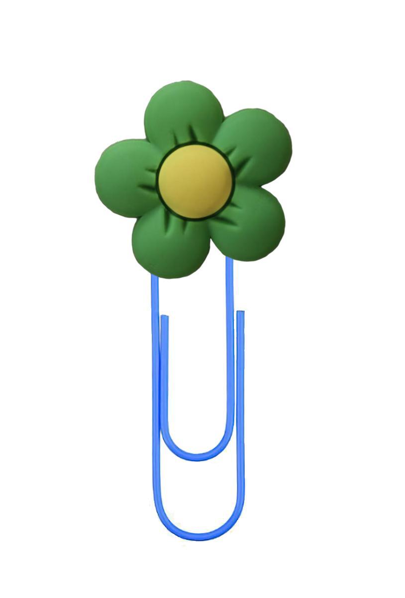 Flor clip de papel PVC marcador clip de papel de dibujos animados nuevo papelería de oficina