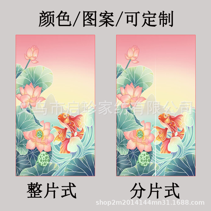 Kitchen Door Curtain, Partition Curtain for Commercial Use in Restaurants, Half Curtain for the Back Kitchen Entrance, Chinese-Style Classical Curtain for Home Use