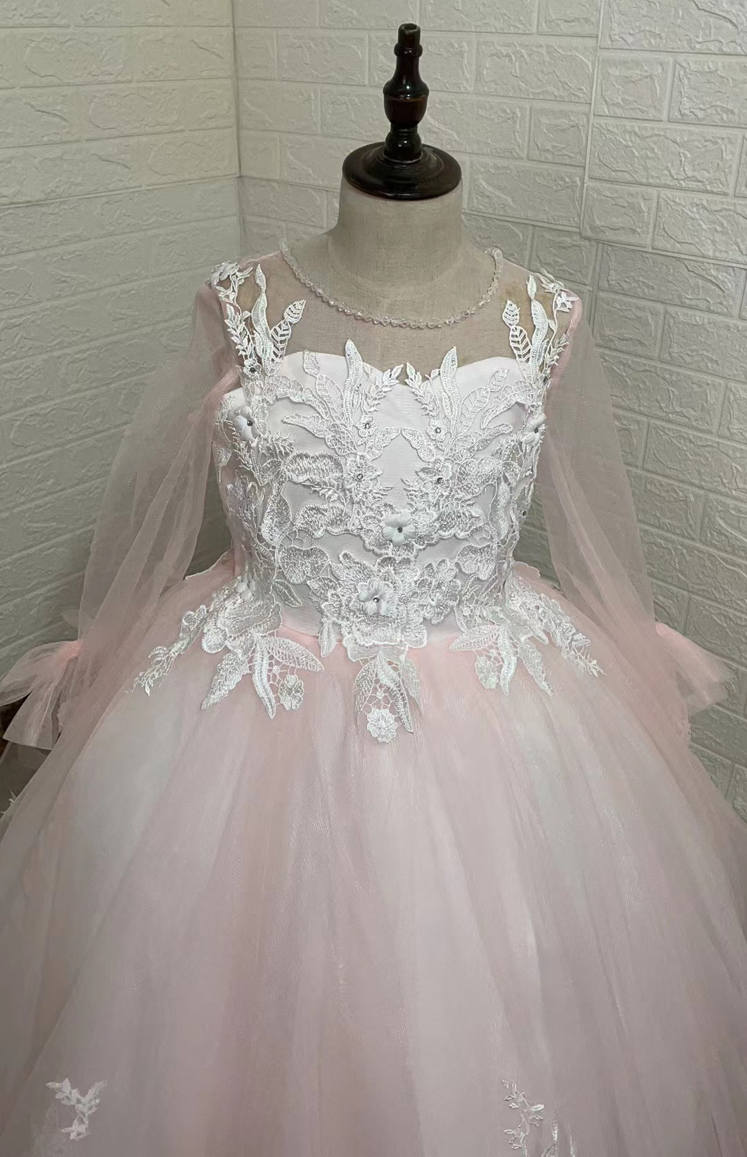 Robe de princesse en dentelle pour fille robe de soirée manches_voghion.com