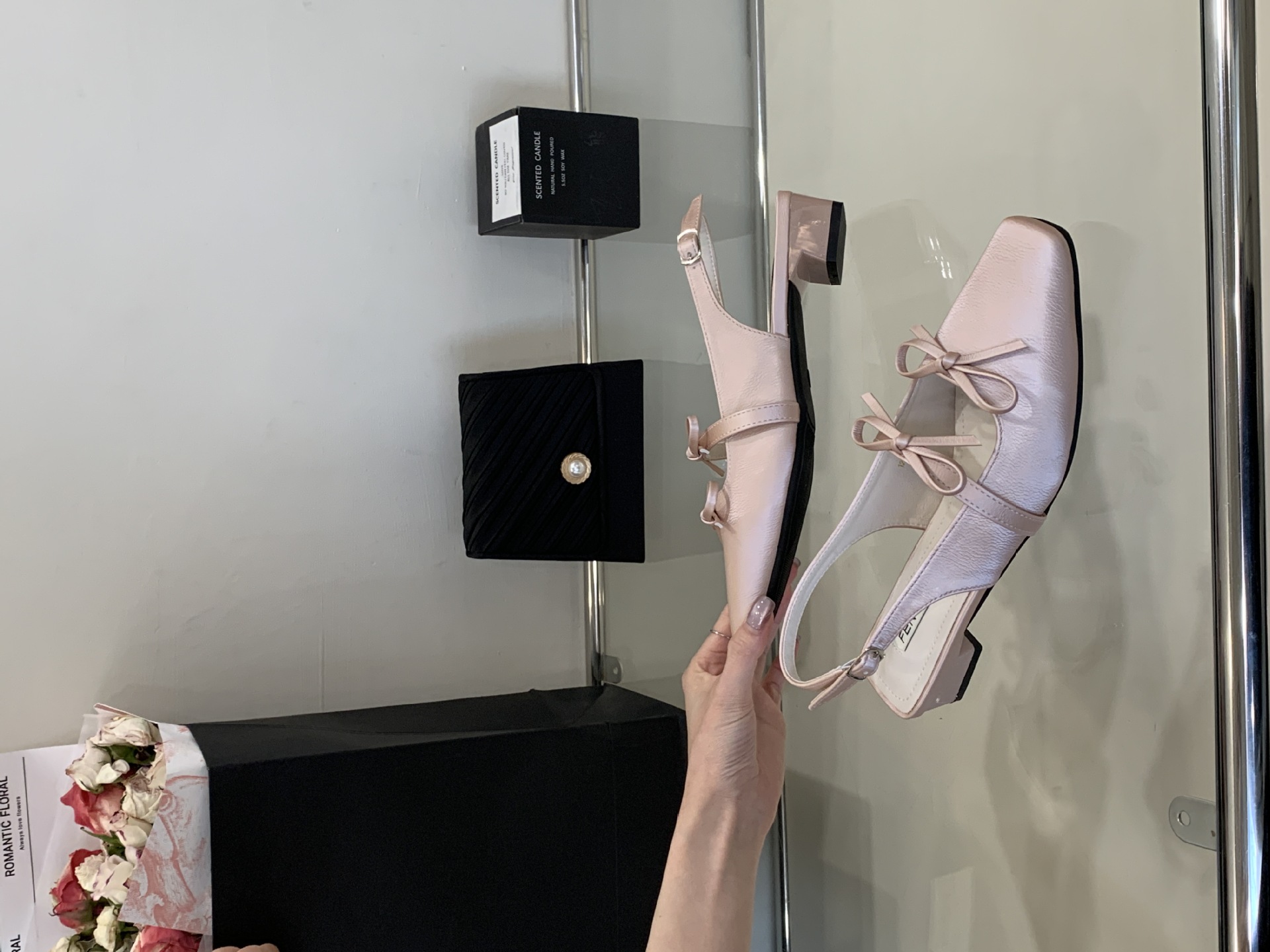 Elegant Silver Stiletto Pumps With Bowknot For Women_voghion.com