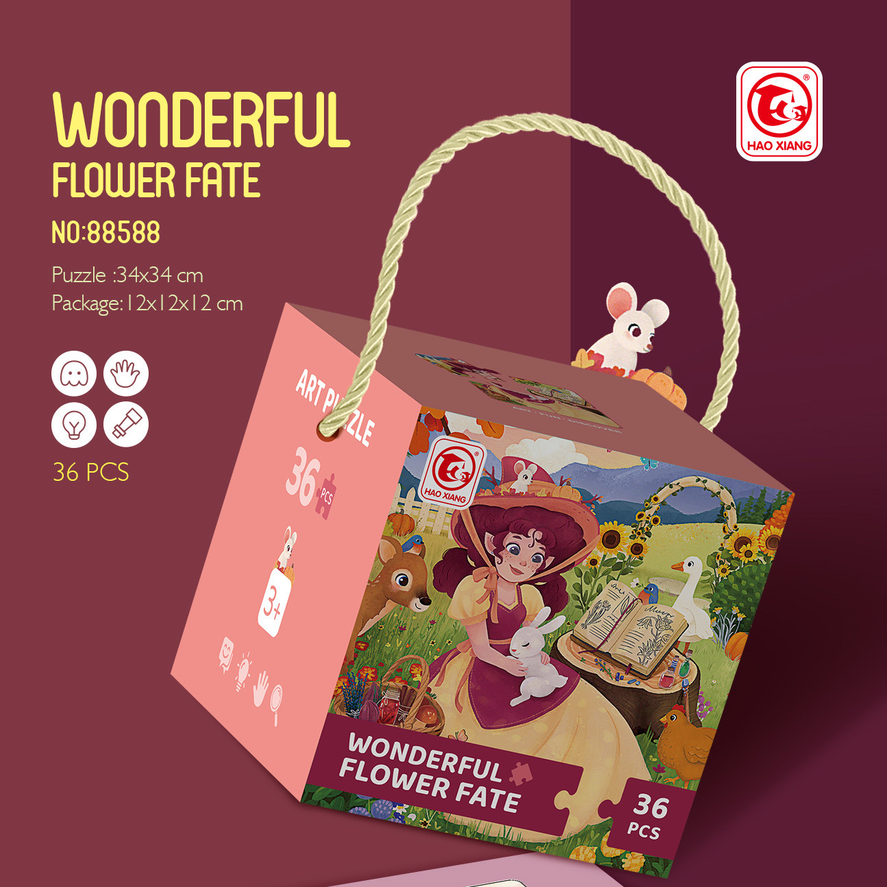 Juguetes infantiles 36 piezas de puzzle en caja de regalo nuevo rompecabezas transfronterizos comercio exterior caliente