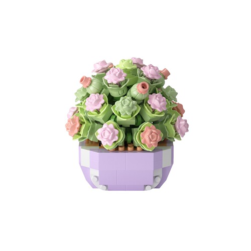 【Wholesale Dropshipping】Succulent Everlasting Flower Toy Puzzle Building Decor for Children's Birthday Gift Compatible with LEGO