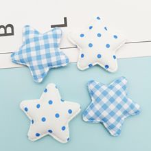 超声波双面布艺格子星星饰品配件发饰包包服装鞋花配饰diy辅料